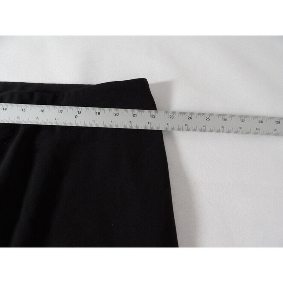 Lane Bryant Midi Skirt Sz 24 Fit N Flare Black Career Office Zip Back Basic Core - Picture 8 of 14